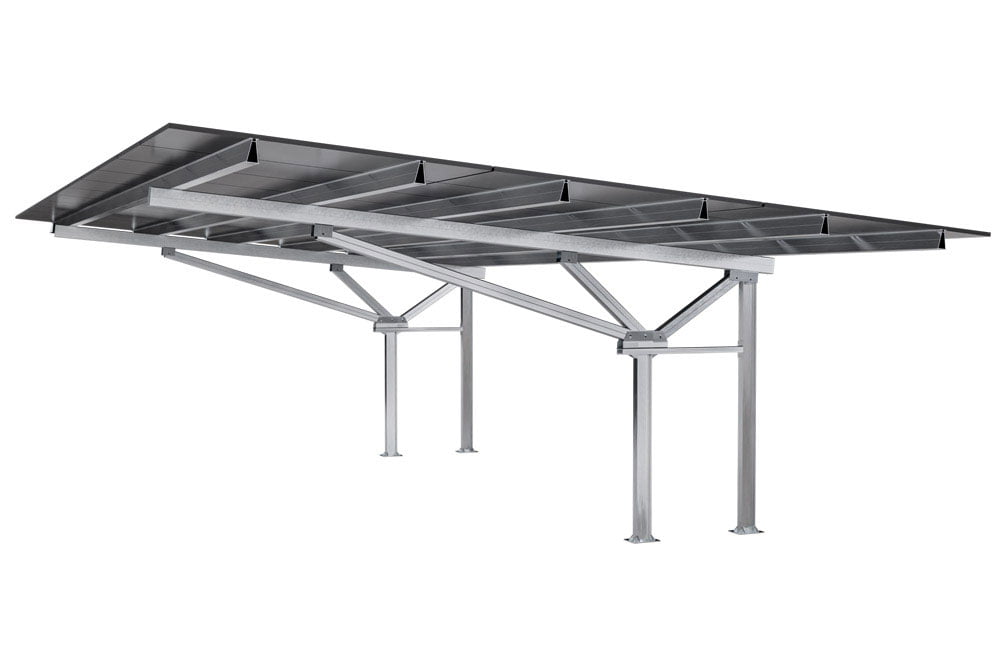 Lumax H-Max cantilever solar carport product rendering